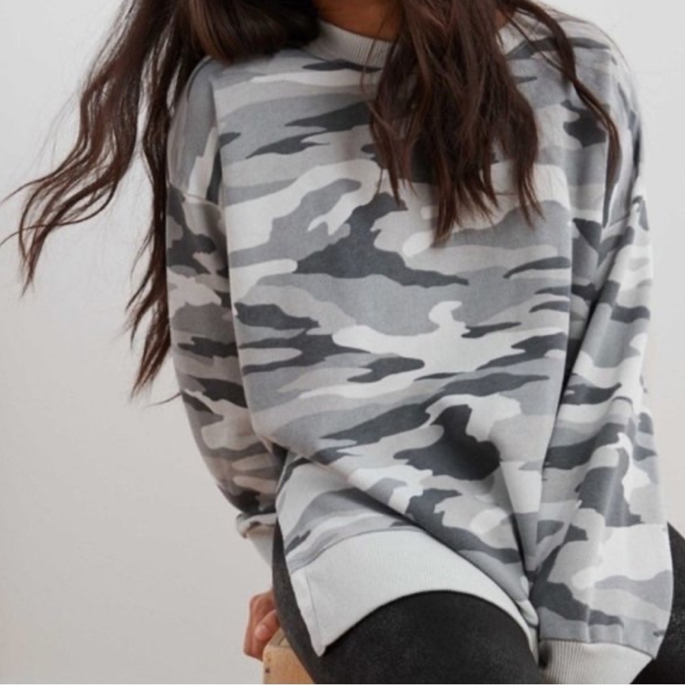 Aerie Down to Earth Camo Sweatshirt